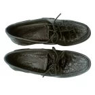 Sperry’s in Black embellished with Authentic Alligator Skin in Black - Image 3