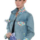 Levi’s® Trucker Jacket embellished with two Autism Symbol Fabrics - Image 2