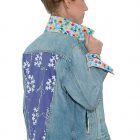 Levi’s® Trucker Jacket embellished with two Autism Symbol Fabrics - Image 5