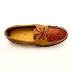 Sperry’s in Tan embellished with Authentic Alligator skin in Cognac - Image 3