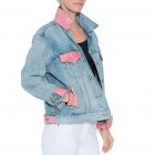 Levi’s® Trucker Jacket embellished with Authentic Alligator in Pink - Image 2