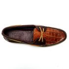 Sperry’s in Brown embellished with Authentic Alligator skin in Cognac - Image 2