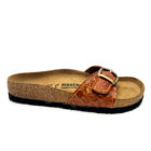 Alligator Madrid Big Buckle Birkenstock's in Cognac - Image 2