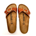 Alligator Madrid Big Buckle Birkenstock's in Cognac - Image 4