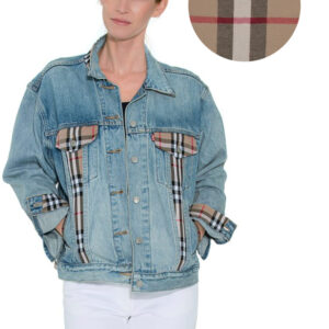 Levi’s® Trucker Jacket embellished with Burberry fabric