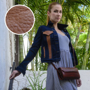 Levi’s® Trucker Jacket embellished with Authentic Alligator in Cognac