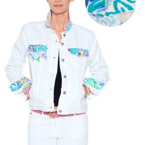 Levi’s® Trucker Jackets embellished with Lilly fabrics. The "PALM BEACH"