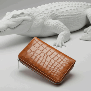 Crocodile Leather Wallet Double Zip - WA - 110