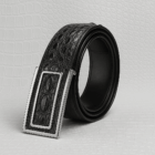 Wide Crocodile Leather Belt for Men – Premium Genuine Crocodile Skin - Image 3