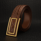 Wide Crocodile Leather Belt for Men – Premium Genuine Crocodile Skin - Image 2