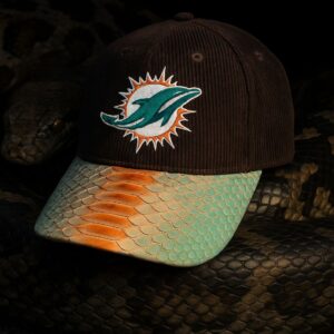New Era Python 9TWENTY Adjustable Cap – Embellished Black Hat with Miami Camo and Exotic Python
