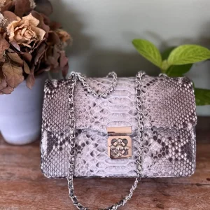 Classic Python Crossbody - Natural