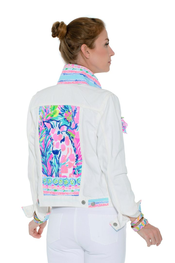 Levi’s® Trucker Jackets embellished with Lilly fabrics. The "PALM BEACH" - Image 2