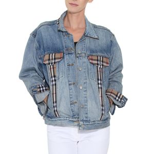 Levi’s® Trucker Jacket embellished with Burberry fabric