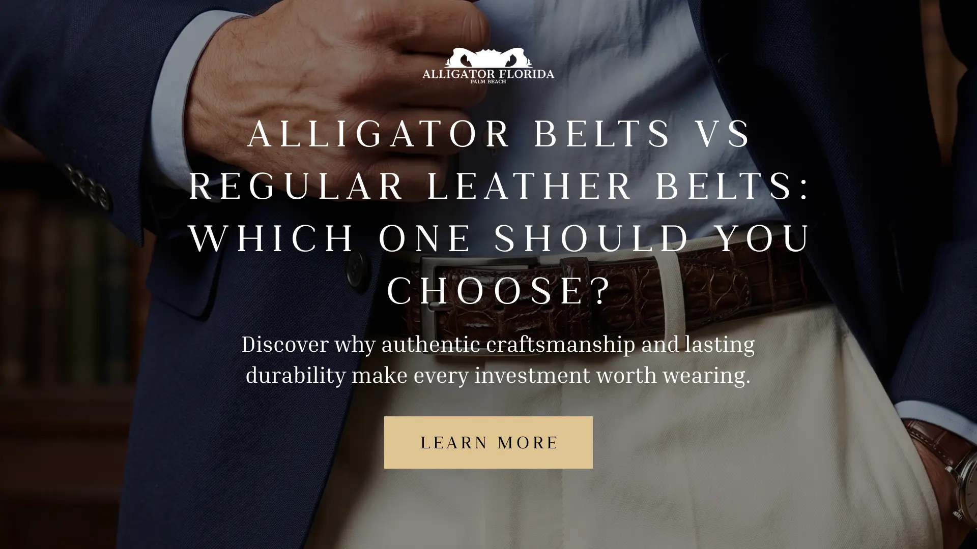 Genuine alligator belt compared to a regular leather belt, highlighting the differences in texture, durability, and luxury craftsmanship.