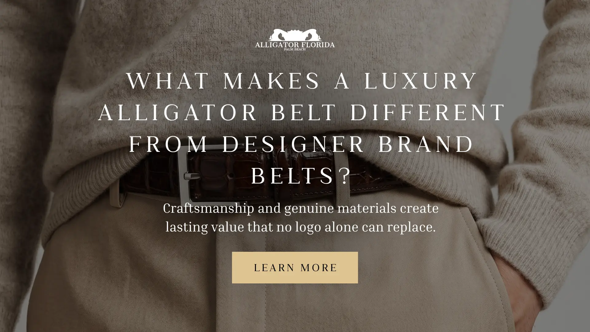 Luxury alligator belt showcasing authentic craftsmanship and genuine exotic leather compared with designer brand alternatives.
