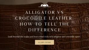 Close-up comparison of genuine alligator and crocodile leather scale patterns